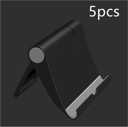 Adjustable PE folding mobile phone stand in various colors for secure device viewing