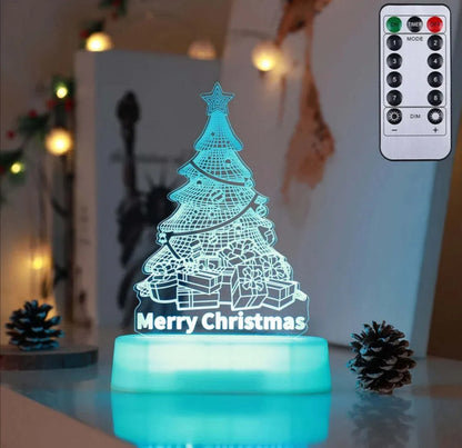 Cozy 3D acrylic LED Christmas lamp with festive holiday designs for warm, inviting décor