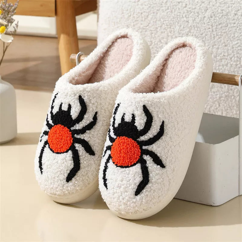 Halloween Spider Witch-hat non-slip indoor slippers in various colors