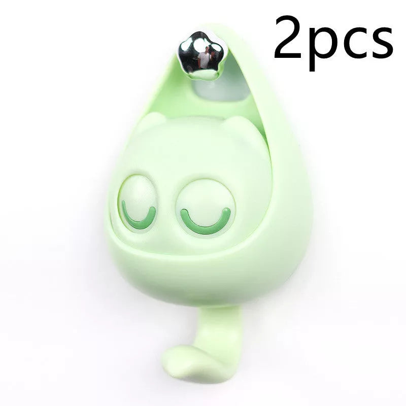 Interactive blink cat coat hook in six colors, perfect for home decor and organization