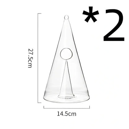 Korean-style clear glass waterfall decanter with 501-600ml capacity showing pouring stream