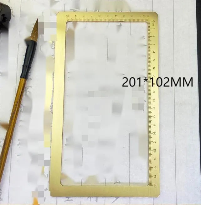 Solid brass calligraphy paperweight with carving craft finish, 3mm thickness