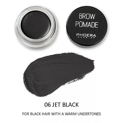 Phoera Eyebrow Cream with 6 shades and double-head brush for natural-looking eyebrows