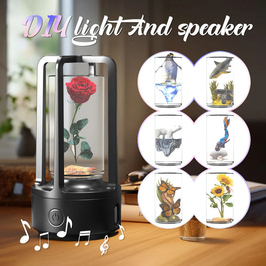 Versatile 2-in-1 Crystal Light Speaker with Bluetooth connectivity and a mesmerizing light display