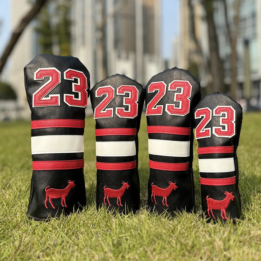 Ram golf club sleeve in red, black, white, or yellow with square putter compartment and PU material