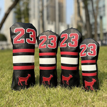 Ram golf club sleeve in red, black, white, or yellow with square putter compartment and PU material