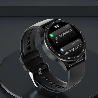 Black X7 smartwatch with detachable TWS earbud, showing 1.32-inch touch screen on a TPU wristband.