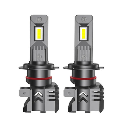 H1 H7 LED car headlight bulb, 12V, aviation aluminium, IP68, direct plug-in