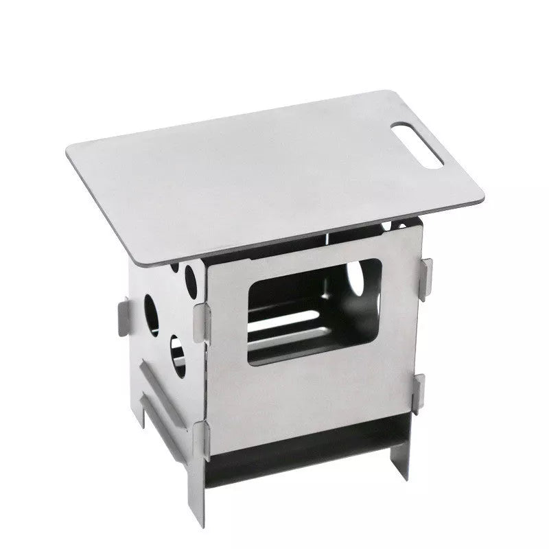 Pure Titanium Alloy Firewood Mountaineering Camping Stove - lightweight and durable for outdoor cooking