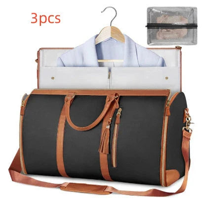 Spacious Travel Duffel Bag - Versatile Women's Handbag with Folding Suit Compartment in Multiple Color Options