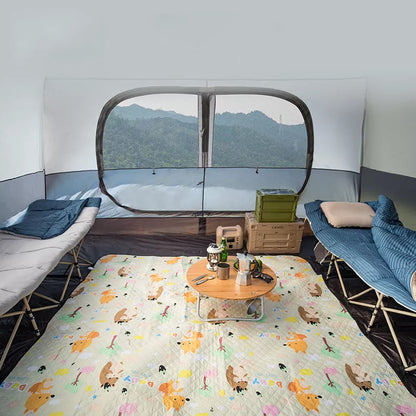 Quick Build Glass Pole Waterproof Camping Tent for group outdoor adventures