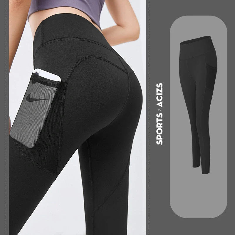 Women's high stretch yoga pants with pocket for gym and yoga