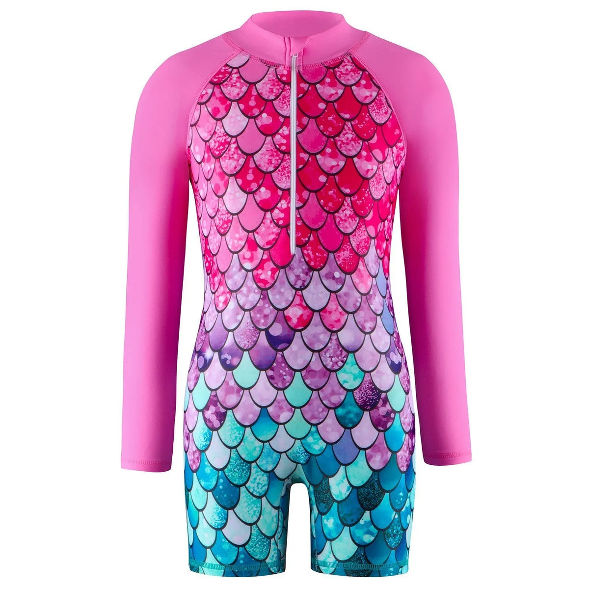 Girls' one-piece polyester swimsuit for swimming and wading, sizes 100cm to 150cm, eight colours