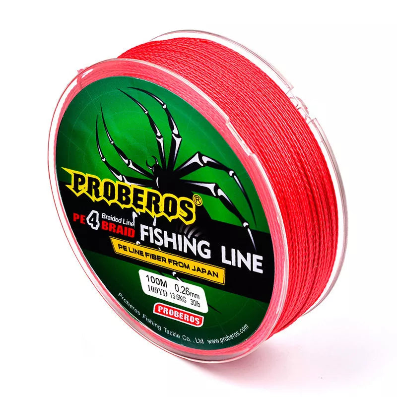 4 Braided 100m Vigorous Horsefish Fishing Line - High-Strength PE Braided Line for Anglers