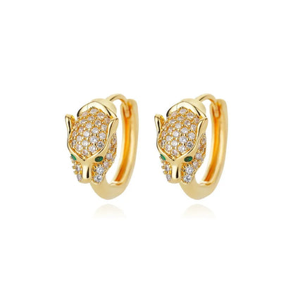 Women's irregular geometric butterfly earrings in copper with diamond treatment, showing heart-shaped and star designs in various colours