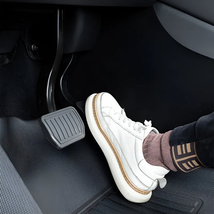 Tesla Model Y TPR floor mat set showing foot mats, storage box mats, and tailbox mats