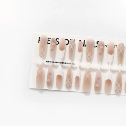 Ancient Chinese French ballet nail stickers, 40 piece set, Ballet Wind Is Gentle colour, glossy or frosted seal, SMSXS
