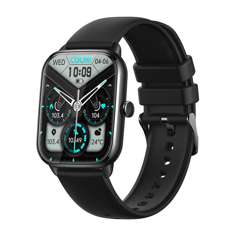 Full Screen Smartwatch with Heart Rate Monitoring in Black, Golden, and Silver
