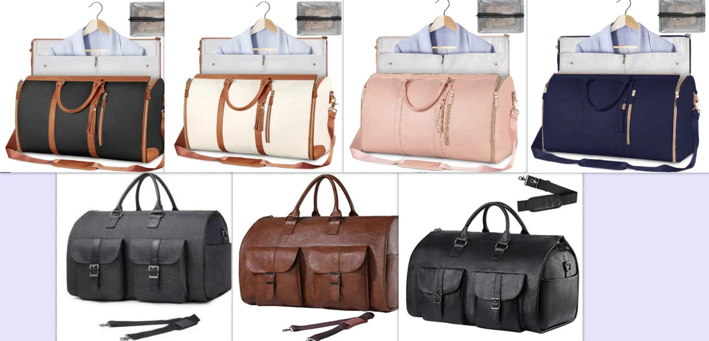 Spacious Travel Duffel Bag - Versatile Women's Handbag with Folding Suit Compartment in Multiple Color Options