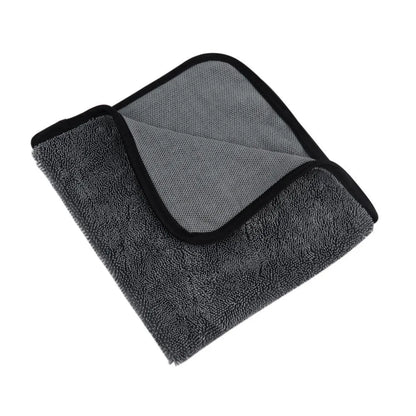 Grey 40x40cm microfiber car wash towel for drying vehicles and surfaces