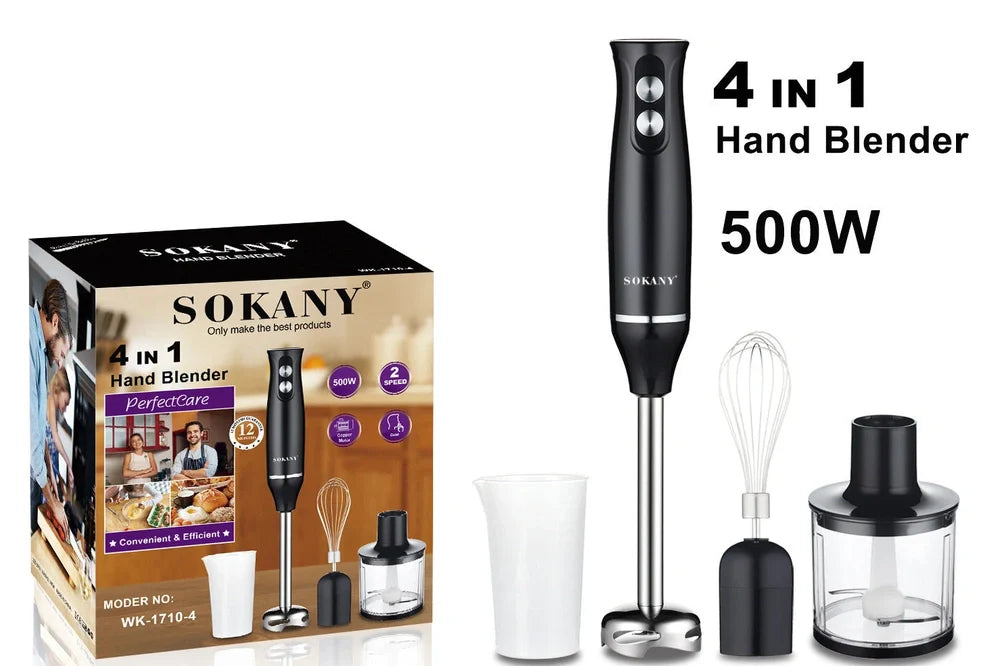 Black multi-function kitchen machine with 700W motor for food processing tasks