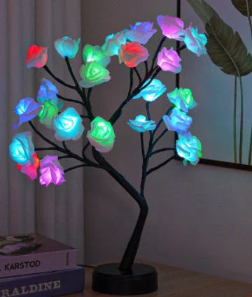 Elegant USB Rose Lamp with mesmerizing 3D floral design and variety of vibrant color options for romantic desk lighting
