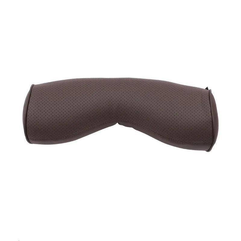 Volvo car headrest neck pillow and lumbar support cushions in brown, black, beige and coffee colours
