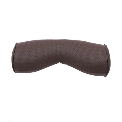 Volvo car headrest neck pillow and lumbar support cushions in brown, black, beige and coffee colours