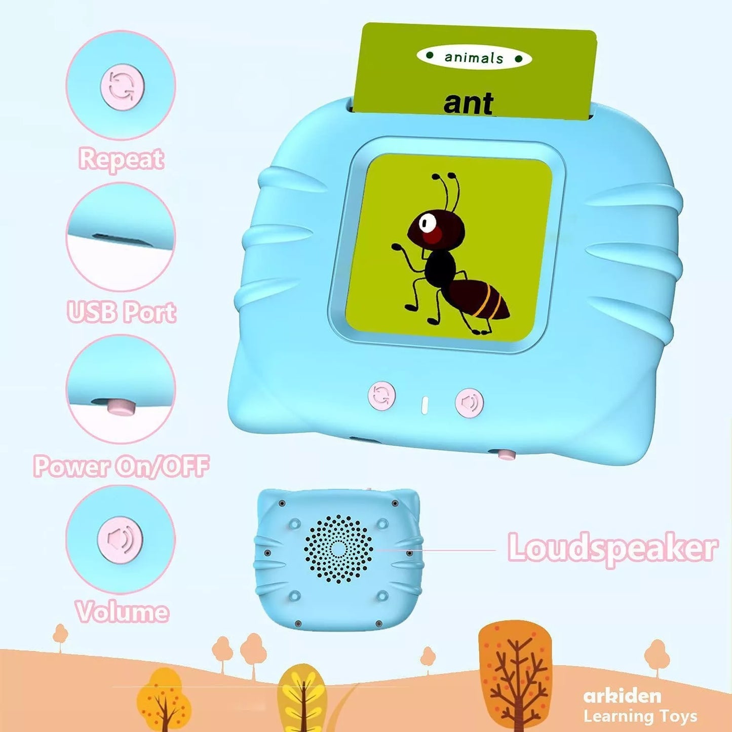Children's Smart English Learning Card with interactive features and 224 audiobooks