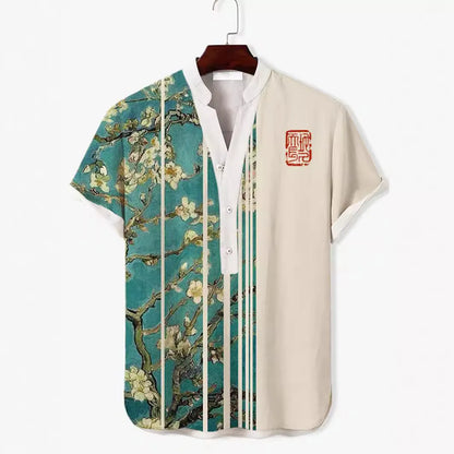 Men's 3D digital animal print short sleeve T-shirt on a hanger, available in multiple colours and sizes up to 5XL.