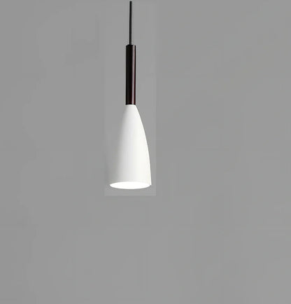 Nordic pendant light with adjustable suspension in black, grey, green, or white with aluminium construction