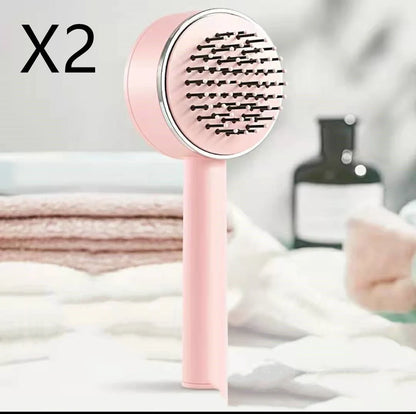 Luxurious hair massage comb with air-cushioned bristles for a soothing scalp experience and effortless styling
