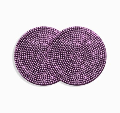Universal Anti-Slip Silicone Cup Holder Insert with Crystal Rhinestones for Cars