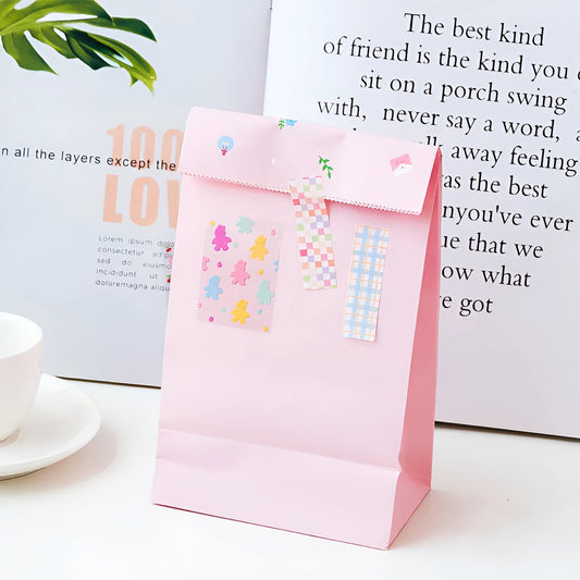 Sweet Notes PVC index stickers in pastel colours showing 15mm by 50mm size