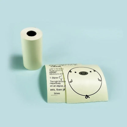 57mm x 30m thermal paper roll for student printers in pink and yellow blue option