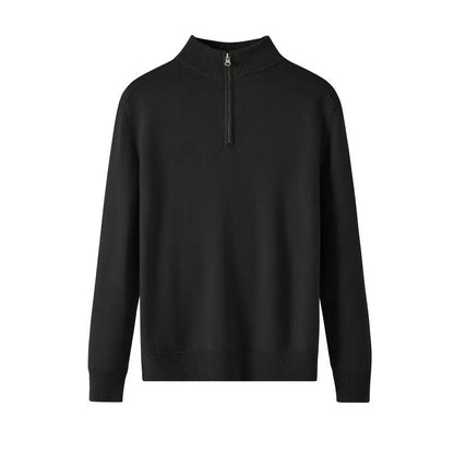 Men's thickened wool casual sweater in slim fit, shown in one of six available colours.