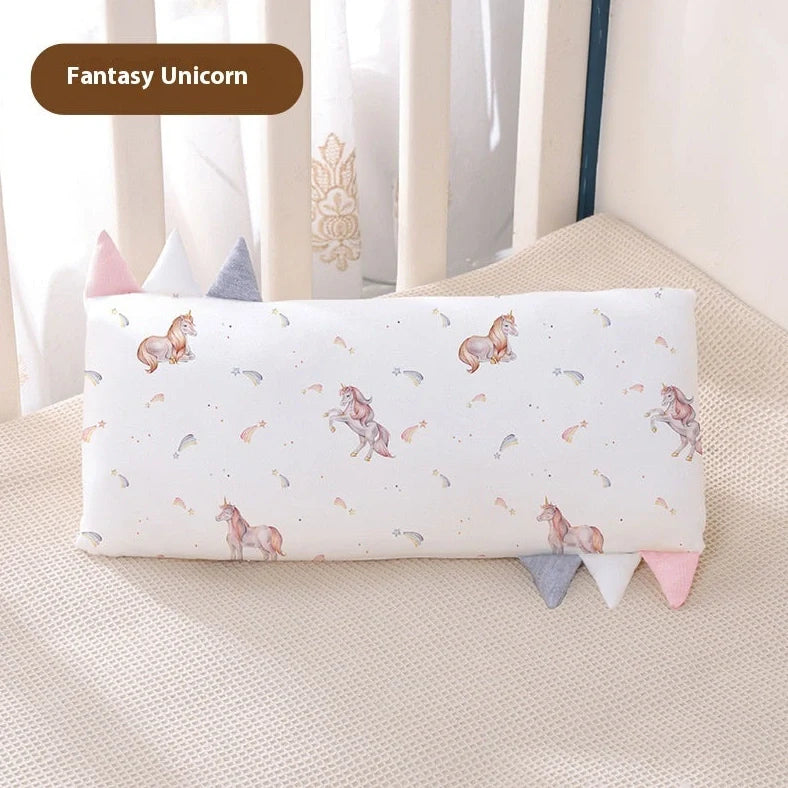 Bamboo fibre children's cartoon pillow with removable cover in three size options