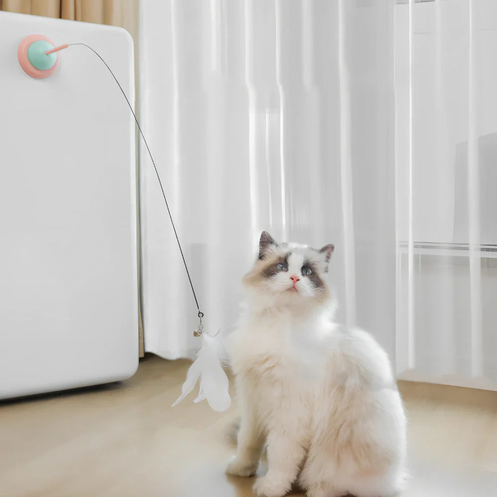 25cm Doumao Stick cat toy in bright colours with ABS plastic construction