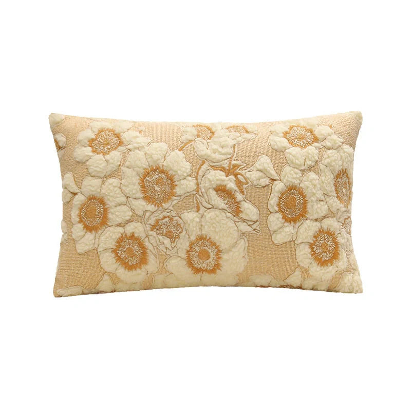 Charming sunflower-patterned pillow cover in square and rectangular shapes, made of premium cotton fabric