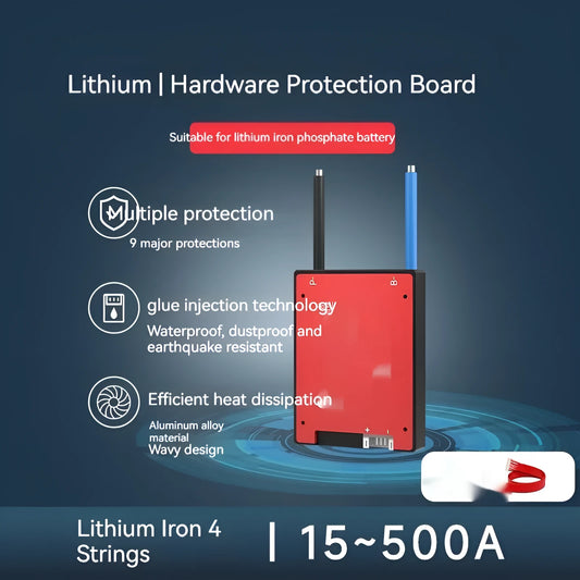 Dali Lithium Iron Phosphate 4S Battery Protection Board with balance function and cooling fan.
