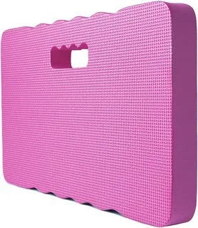 A plastic garden kneeler pad hassock in one of five colours: black, blue, grey, rose red, or yellow.