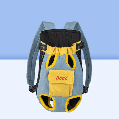 Pet carrier sling bag with breathable mesh panels and cross-shoulder strap