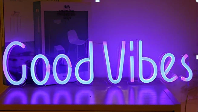 LED pendant light with 45cm acrylic backboard showing uppercase and lowercase lettering options