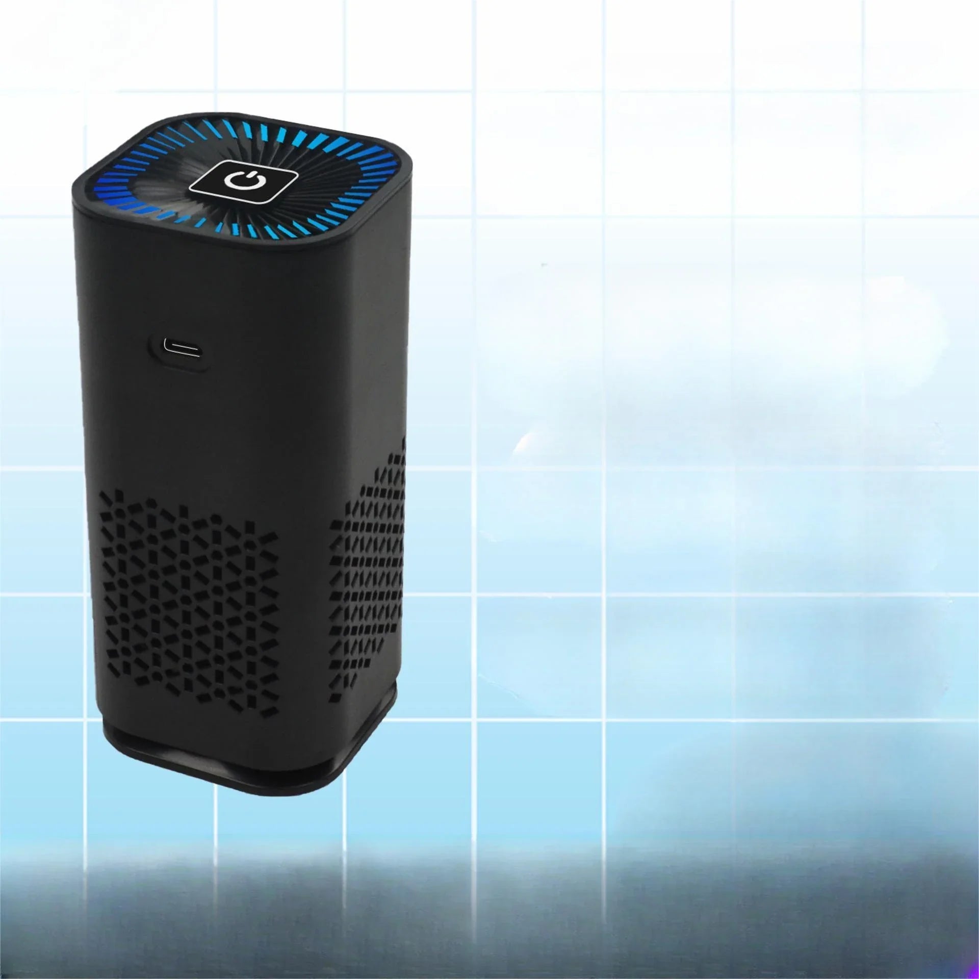 Compact air purifier with advanced negative ion technology, removing dust, pollen, and odors for a fresh, clean indoor environment