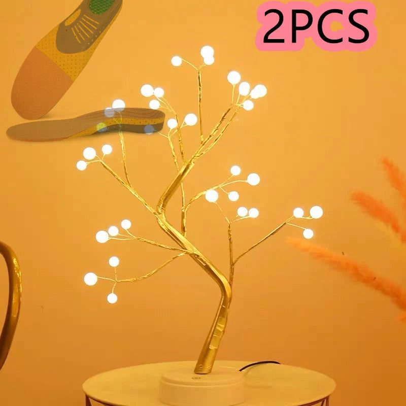 Shimmering Copper Charm - Enchanting LED light with copper wire design for a cozy, ambient glow in your bedroom