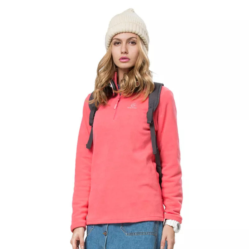 Women's windproof fleece jacket in various colors for autumn and winter outdoor activities