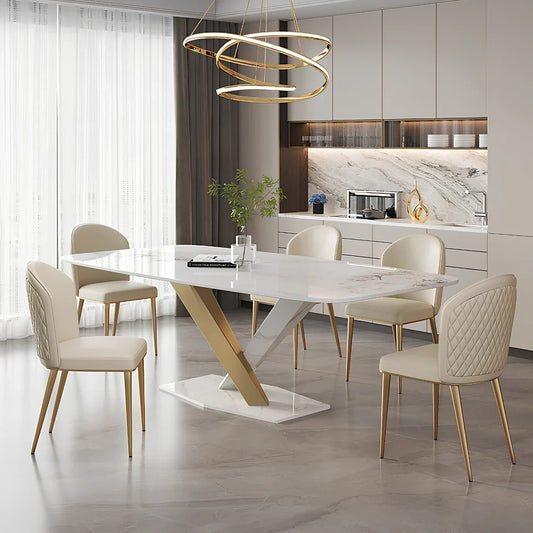 Stainless steel dining table with bright slate finish measuring 130cm long by 70cm wide