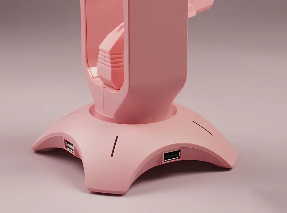 RGB gaming headphone stand measuring 252.5mm with USB connection and multiple colour options