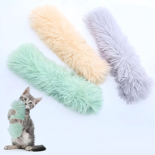 Interactive cat toys with crinkle sound and natural catnip in various colours including pink purple and light green