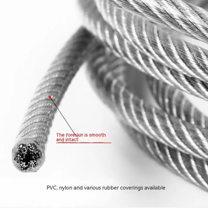 304 stainless steel anti-theft wire rope with double-twist structure and core diameters from 0.8mm to 12mm for security applications